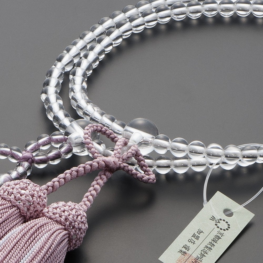 Amazon｜仏壇屋 滝田商店 数珠 浄土真宗 本式数珠 【女性用】本水晶 8